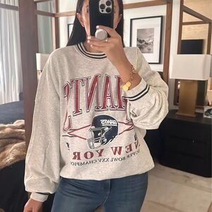 Abercrombie Giants New York Women's Gray Sweatshirt